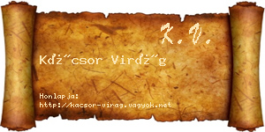 Kácsor Virág névjegykártya